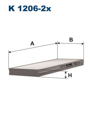 Filter, cabin air FILTRON K 1206-2x