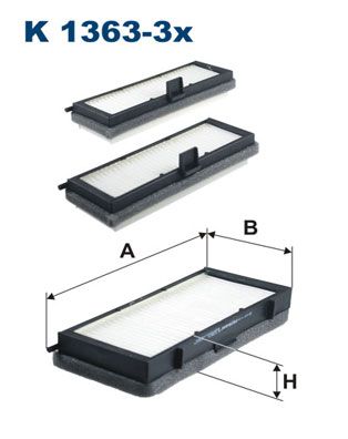 FILTRON K 1363-3x Filter, cabin air