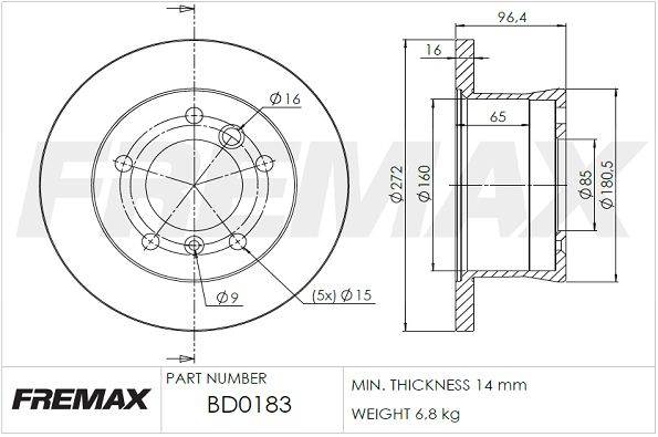 FREMAX BD-0183 Brake Disc