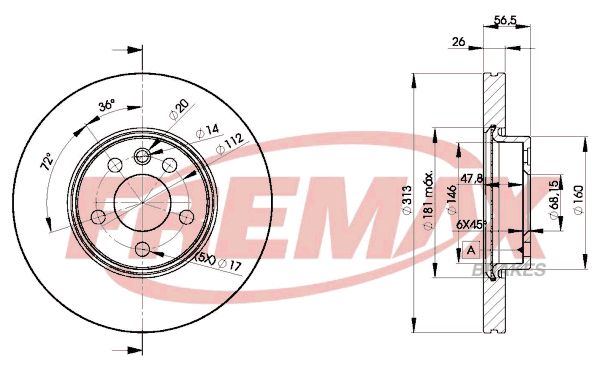 FREMAX BD-1530 Brake Disc