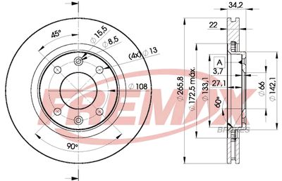 Brake Disc FREMAX BD-4750