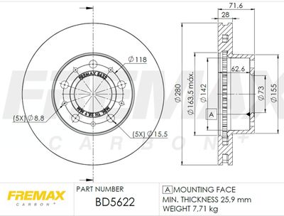 Brake Disc FREMAX BD-5622