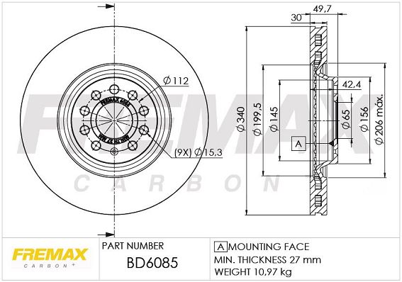 FREMAX BD-6085 Brake Disc