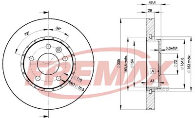 Brake Disc FREMAX BD-6845
