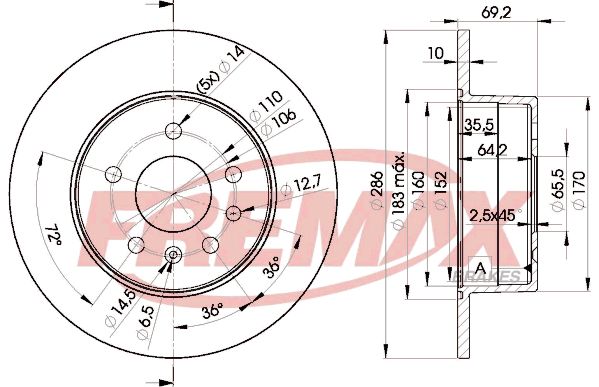 FREMAX BD-9210 Brake Disc