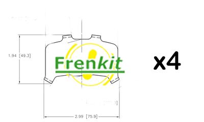 Anti-Squeal Foil, brake pad (back plate) FRENKIT 940018