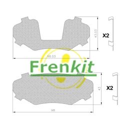 FRENKIT 940026 Anti-Squeal Foil, brake pad (back plate)