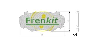 Anti-Squeal Foil, brake pad (back plate) FRENKIT 940027
