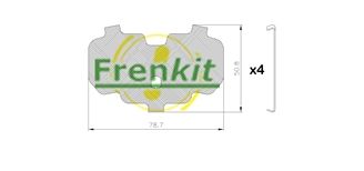 Anti-Squeal Foil, brake pad (back plate) FRENKIT 940044