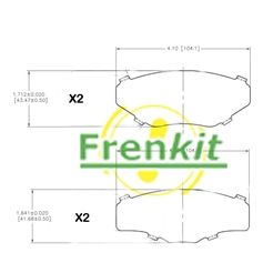 Anti-Squeal Foil, brake pad (back plate) FRENKIT 940052