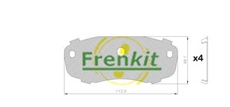 Anti-Squeal Foil, brake pad (back plate) FRENKIT 940055