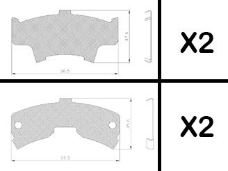 Anti-Squeal Foil, brake pad (back plate) FRENKIT 940060