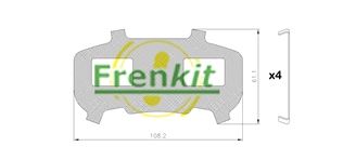 FRENKIT 940061 Anti-Squeal Foil, brake pad (back plate)