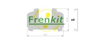 Anti-Squeal Foil, brake pad (back plate) FRENKIT 940064