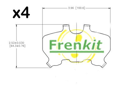Anti-Squeal Foil, brake pad (back plate) FRENKIT 940070
