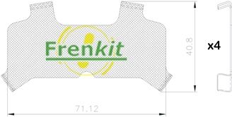 FRENKIT 940095 Anti-Squeal Foil, brake pad (back plate)