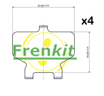 Anti-Squeal Foil, brake pad (back plate) FRENKIT 940109