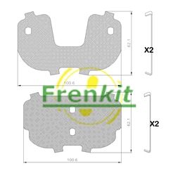 Anti-Squeal Foil, brake pad (back plate) FRENKIT 940112