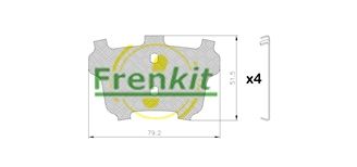 FRENKIT 940125 Anti-Squeal Foil, brake pad (back plate)