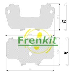 Anti-Squeal Foil, brake pad (back plate) FRENKIT 940176