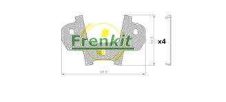 Anti-Squeal Foil, brake pad (back plate) FRENKIT 940192
