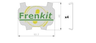 FRENKIT 940193 Anti-Squeal Foil, brake pad (back plate)