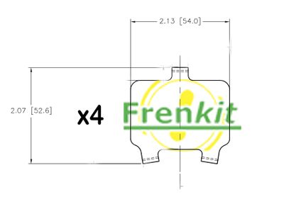 Anti-Squeal Foil, brake pad (back plate) FRENKIT 940194