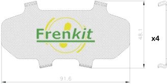 Anti-Squeal Foil, brake pad (back plate) FRENKIT 940198