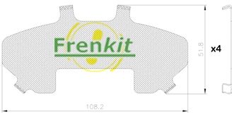 Anti-Squeal Foil, brake pad (back plate) FRENKIT 940201
