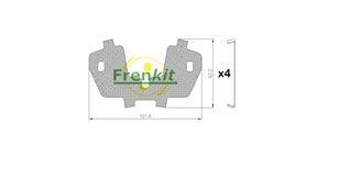 Anti-Squeal Foil, brake pad (back plate) FRENKIT 940204