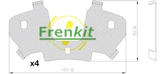 FRENKIT 940211 Anti-Squeal Foil, brake pad (back plate)
