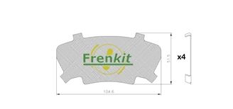 Anti-Squeal Foil, brake pad (back plate) FRENKIT 940215