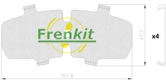 Anti-Squeal Foil, brake pad (back plate) FRENKIT 940224