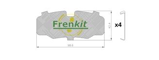 Anti-Squeal Foil, brake pad (back plate) FRENKIT 940228
