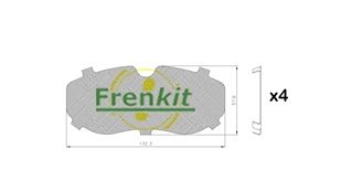 Anti-Squeal Foil, brake pad (back plate) FRENKIT 940295