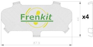 Anti-Squeal Foil, brake pad (back plate) FRENKIT 940300