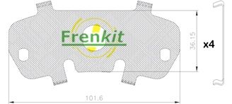Anti-Squeal Foil, brake pad (back plate) FRENKIT 940308