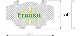 FRENKIT 940309 Anti-Squeal Foil, brake pad (back plate)