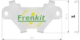 FRENKIT 940311 Anti-Squeal Foil, brake pad (back plate)