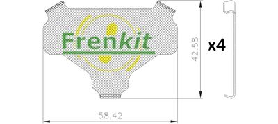 Anti-Squeal Foil, brake pad (back plate) FRENKIT 940316