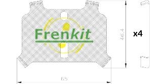 Anti-Squeal Foil, brake pad (back plate) FRENKIT 940327