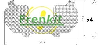 Anti-Squeal Foil, brake pad (back plate) FRENKIT 940332