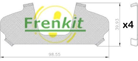 FRENKIT 940335 Anti-Squeal Foil, brake pad (back plate)