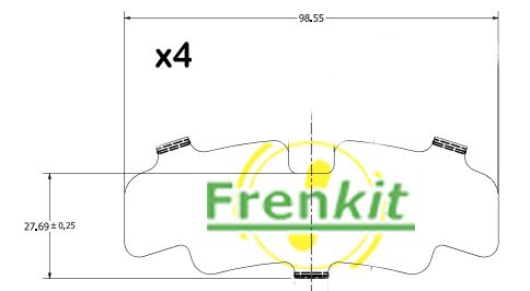 FRENKIT 940336 Anti-Squeal Foil, brake pad (back plate)