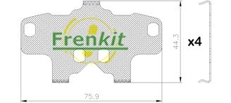 Anti-Squeal Foil, brake pad (back plate) FRENKIT 940394