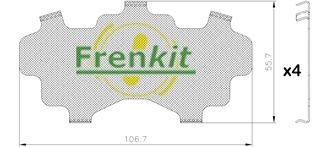 FRENKIT 940395 Anti-Squeal Foil, brake pad (back plate)