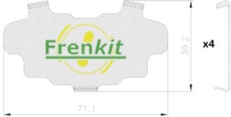 Anti-Squeal Foil, brake pad (back plate) FRENKIT 940405