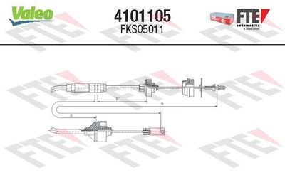 Cable Pull, clutch control FTE 4101105