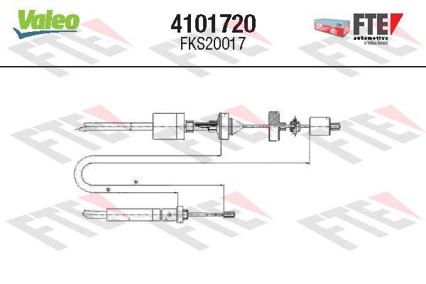 FTE 4101720 Cable Pull, clutch control