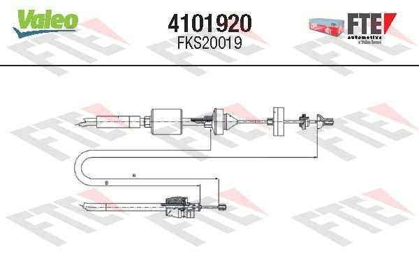 FTE 4101920 Cable Pull, clutch control